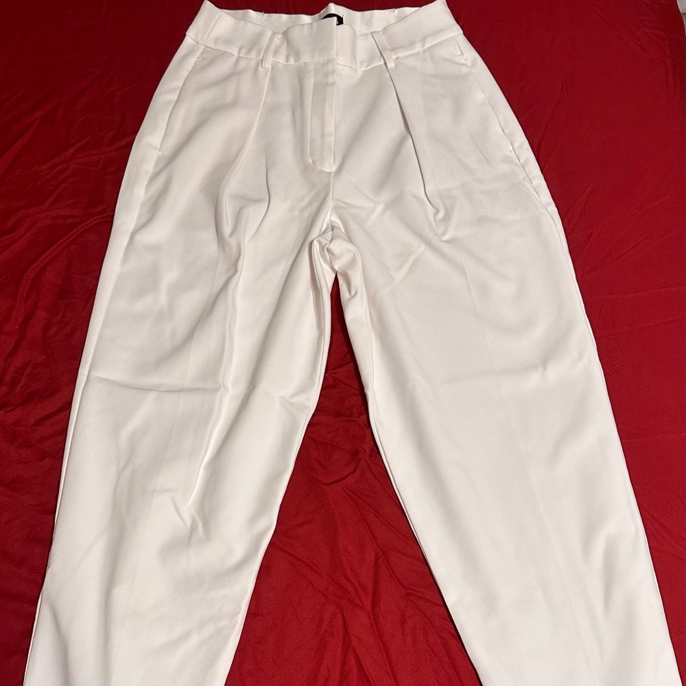 White Express Editor Pants